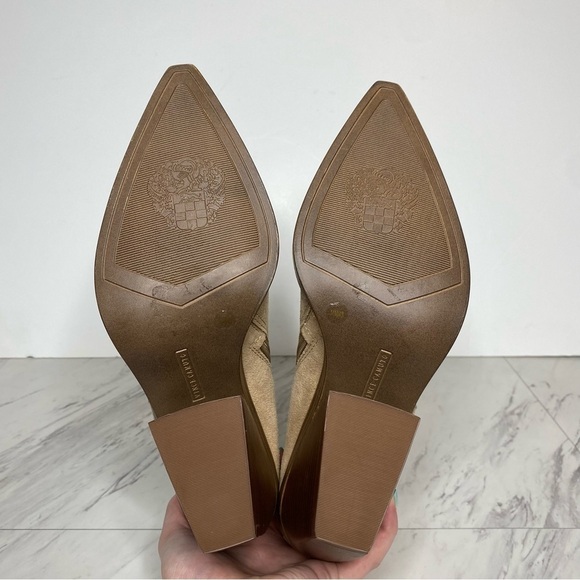 New! Vince Camuto Gredile Tan Suede Pointy Toe Bootie 11M - Picture 15 of 16